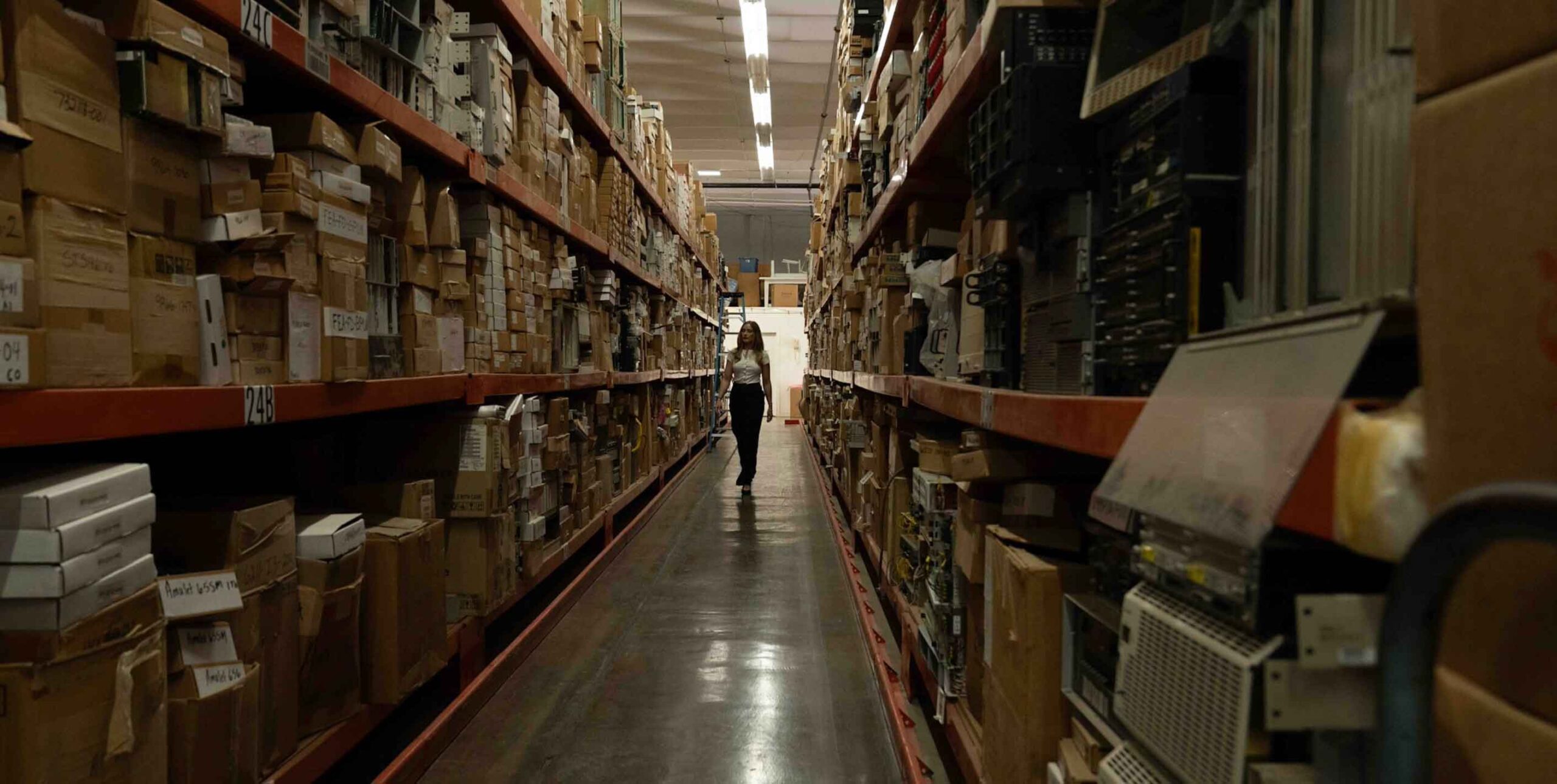 warehouse interior at United Tel Supply